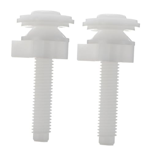MUCKLILY 2個 トイレ便座取付用プラスチック固定ボルト 耐久性のある便座ネジ交換パーツ ユニバーサル設計で簡単取付 トイレ部品補修用