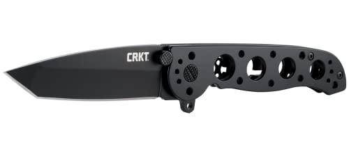 CRKT M16-02KS Folding Knife with Frame Lock: 12C27 Plain Edge Blade, Stainless Steel Handle, Reversible Pocket Clip, M16-02KS