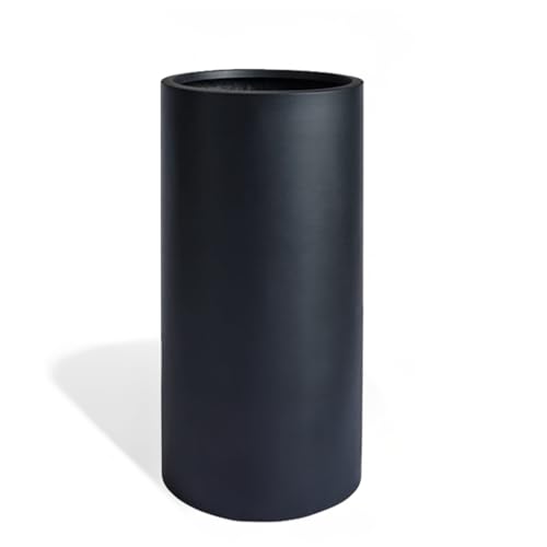 Weather-Resistant Fiberstone Tall Planter with Drainage