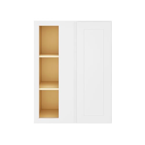 Image of Furinno Shaker Wall Blind Kitchen Cabinet, Ready to Assemble, 12 D x 27 W x 36 H, White