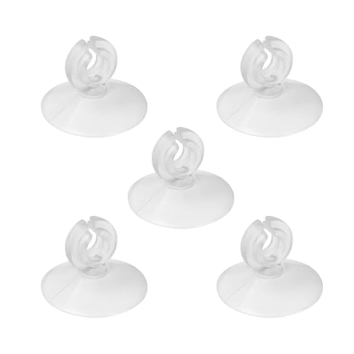 Paquete de 5 ventosas fuertes de PVC para acuario, abrazaderas para tubo de oxígeno y calentadores, fijación segura en tanques de peceras