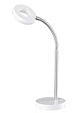 Reality Leuchten LED Tischleuchte Rennes R52411101, Kunststoff weiß, inkl. 4 Watt LED