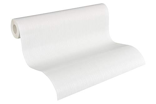 Architects Paper Paintable Non-Woven Wallpaper Pigment Classic Wallpaper 10.05 m x 0.53 m White Made in Germany 927514 9275-14