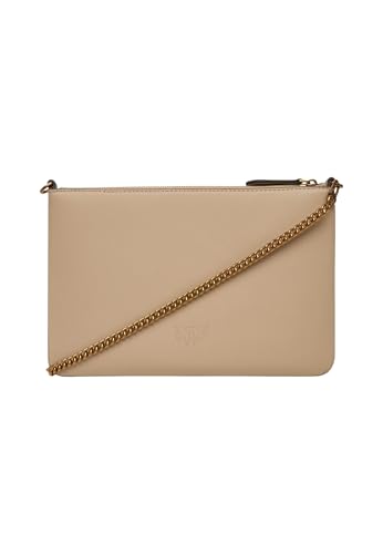 Sac à épaule Pinko Flat Classic Beige : la solution légère pour libérer vos mains avec style