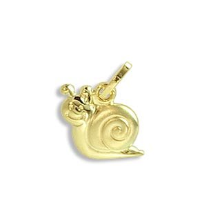 Schnecke Charms Anhänger echt 14 Karat Gold 585 (Art.206217)