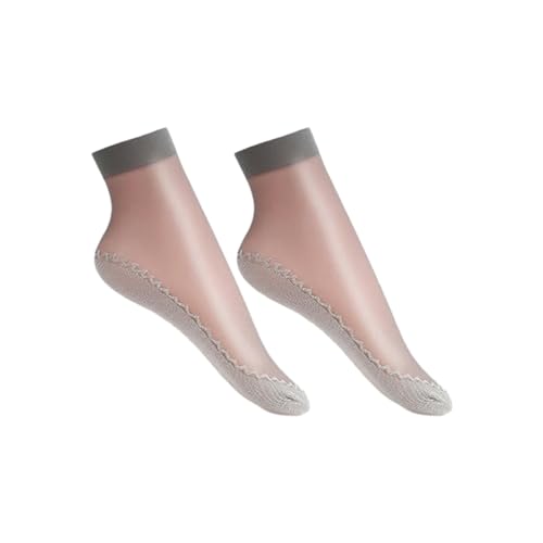 Socks,Silky Sheer Ankle High Socks Anti-Slip Cotton Bottom Reinforced Toe Summer Ultrathin Medium Tube Anklet Socks