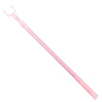 Cabilock Telescopic Clothesline Pole Fork Retractable Reach Clothes Pole Pink Portable Clothes Drying Rod for Balcony Use