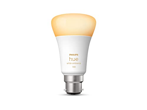 Philips Hue White Ambiance, B22 75W Equivalent Smart LED Bulb, Bl...