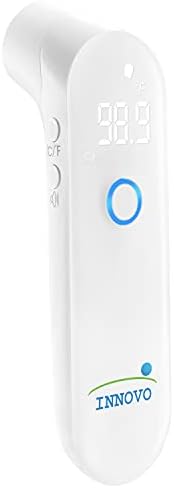 2021 Newly Release Innovo Medical Touchless Forehead Thermometer, Non-Contact Fever Alert, Termometro Digital (Off-White), (iF100B)