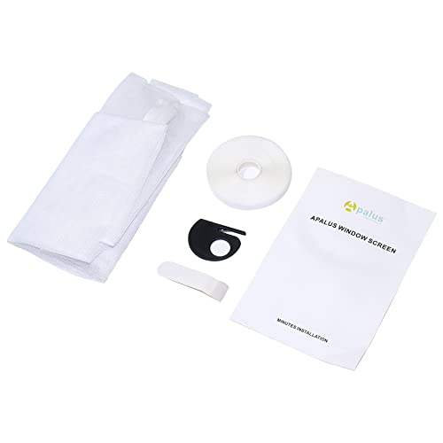 Apalus Fliegengitter für Dachfenster, Insektenschutz zum Anbringen an Klappfenster, Zuschneidbar auf Fenstergrößen bis 130x150cm, Weiß