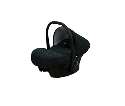 BABYLUX Optimal Kinderwagen 3 in 1 Tief Babywagen Kindersitz Autositz Rahmen aus Aluminium Multifunktionskinderwagen Funktionell Sicher 60 x 95 x 115 cm Colorful Feathers Black Frame