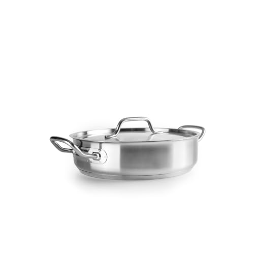 IBILI - Guisera Con Tapa Inox Ebbe 32 Cm, Acero inoxidable 18/10, Apto para induccion
