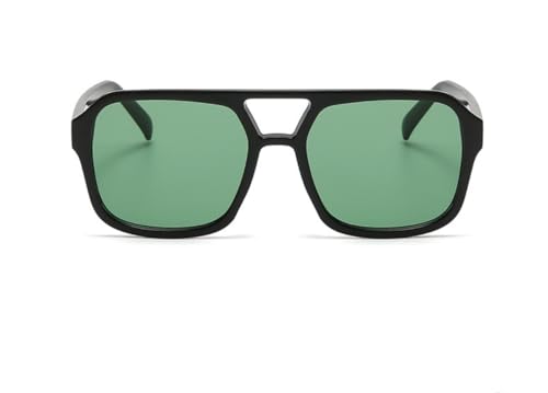 Image of Retro 70s Square Aviator Sunglasses Women Men Vintage Rectangle Sunglasses Flat Frame Trendy Shades