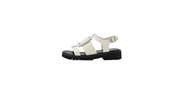Amazon | [スタッカート] ヴィクトグロスフラットサンダル O/WHT1 23.0