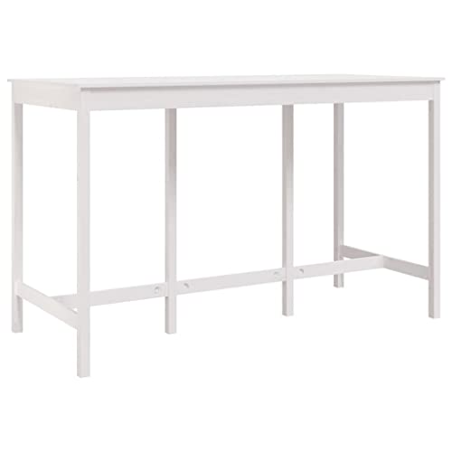 Table de bar avec plateau rectangulaire 180x80 cm en bois - 2