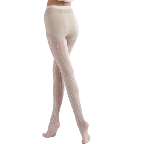 Image of Sahabowi Women Tights, Female Sheer High Waist Pantyhose, Vintage Control Top Stockings