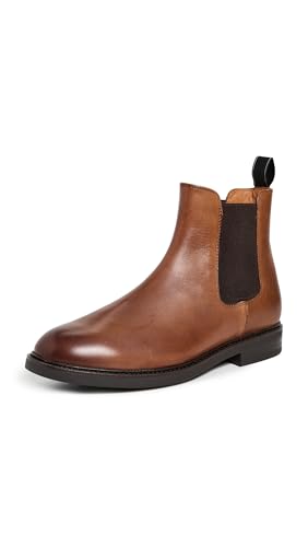 POLO RALPH LAUREN Mens Asher Leather Chelsea Boots Tan 10.5 Medium US