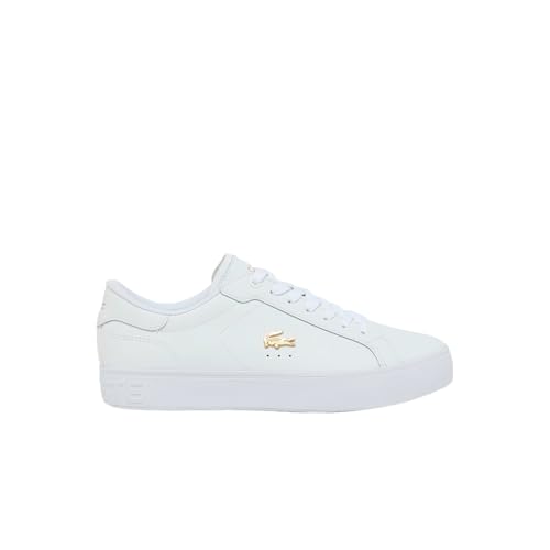 Baskets Lacoste Powercourt femme confortables et élégantes blanc or