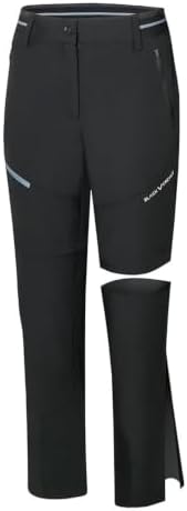 Black Crevice Damen T- Zip Off Leg Trekkinghose I Damen Wanderhose mit abnehmbaren Beinen I atmungsaktive, strapazierfähige & Wasserabweisende Outdoor-Hose