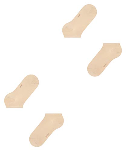 ESPRIT Kobiety Skarpety do trampek Uni Multipack W Sn Bawełna krótkie jednokolorowe 2 Pak, Beżowy Cream 4011, 35-38