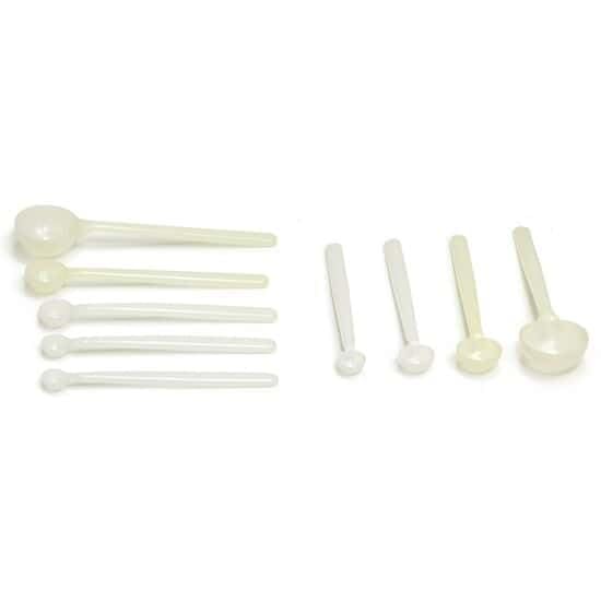 Cole-Parmer Essentials Sterile Volumetric Lab Sampling Spoons, HDPE, 2.5 mL (0.08 oz); 100/PK