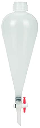 Eisco Squibb Separating Funnel 2000ml 29/32 Plastic Stopper, Glass Key Stopcock - Eisco Labs CH0476E - View #8