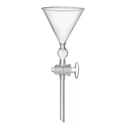 Entonnoir de séparation en verre laboratoire avec robinet PTFE 80-100mm