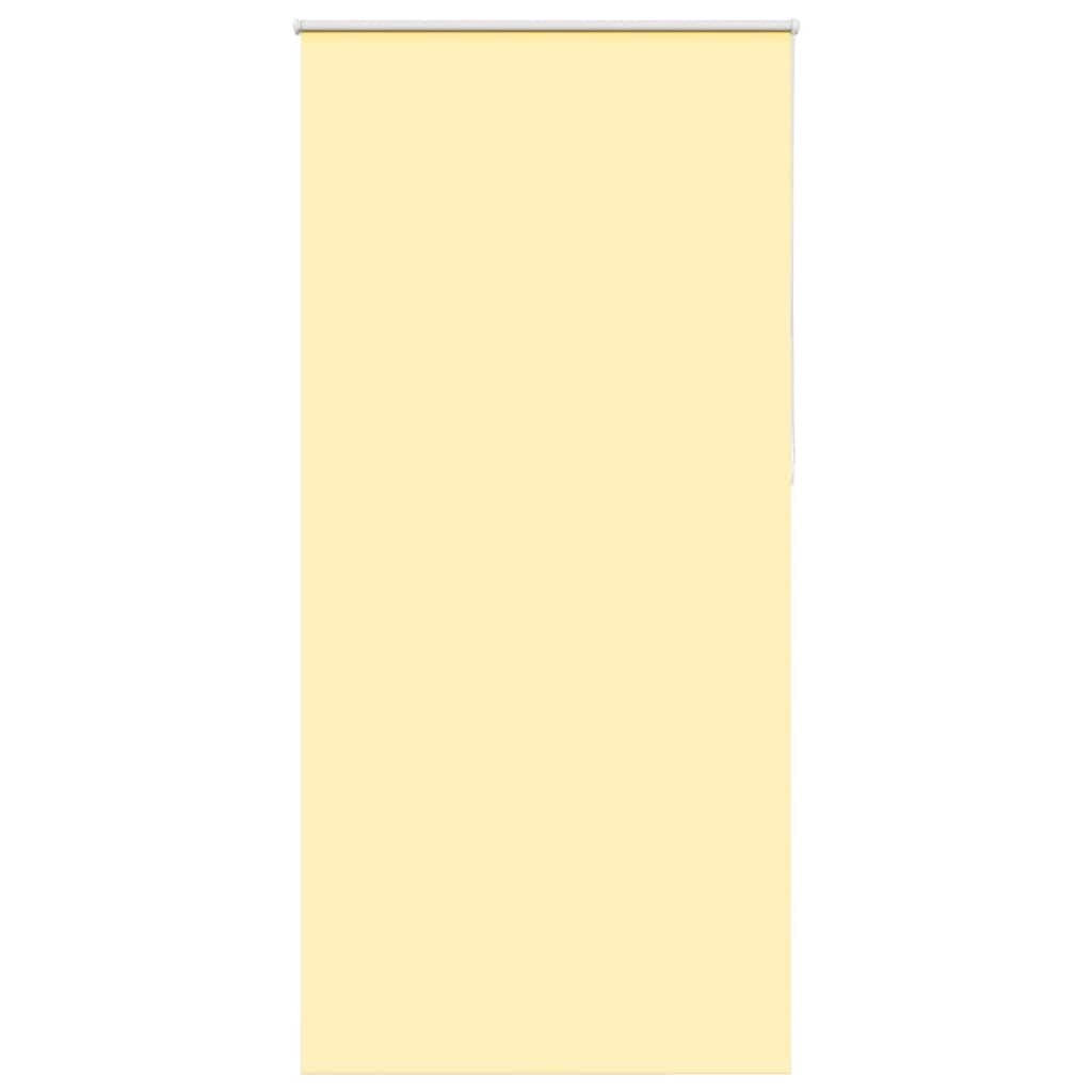 vidaxl roller blind 95x210 cm - blackout yellow polyester - modern window shade with adjustable chain