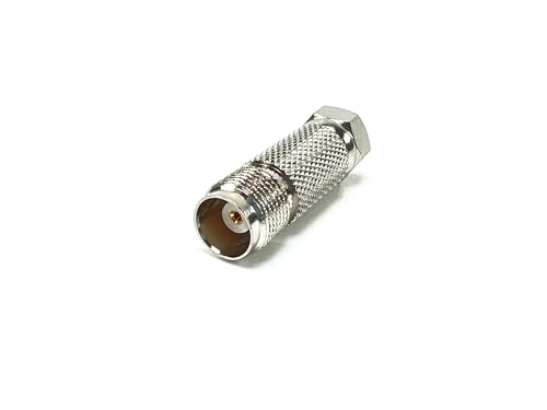 Adaptador RF Coaxial TNC Hembra a F Macho 1 unidad miniatura 1