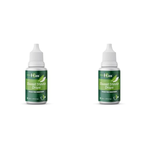 Image of HealthOxide Sweet Stevia Drops - Natural & Zero Calorie Sweetener, Sugar Substitute, Sugar Free - 20ml (Pack of 2)