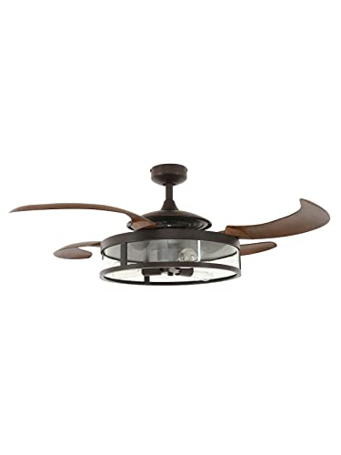 FANAWAY Ventilador de Techo y luz E27, 60 W, marrón