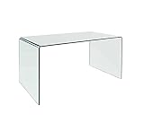 bureau verre noir Dimensions : L.100 P.60 H.75 Itamoby, Table de bureau Glassy L.100 cm