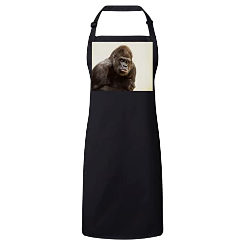 Tablier cuisine noir gorille photo animal nature singe vie sauvage premium
