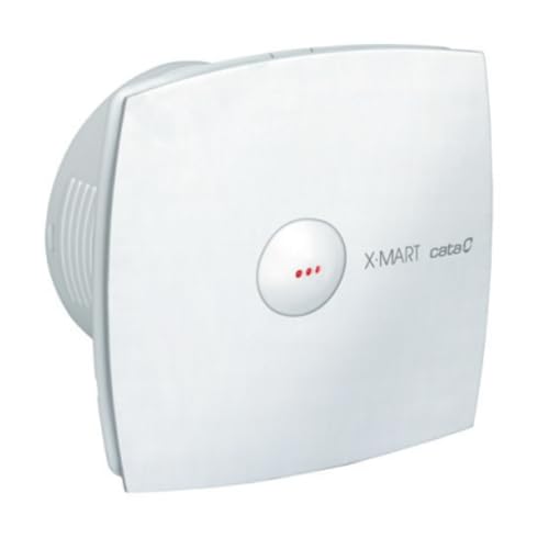 Cata X-Mart 10 Matic T Ventilador con Sistema de Extracción Perimetral Timer y Luz Piloto de Funcionamiento Ancho 15 cm Potencia 15W Color Blanco