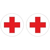 Schilderio Aufkleber 2 er Set Rotes Kreuz je Ø 60mm Auto Verbandskasten