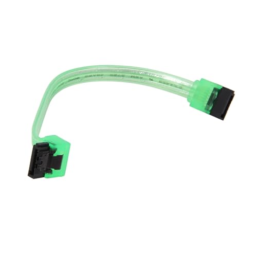Cable Serial SATA3 6Gb/s 45cm Ángulo 180 a 90 Verde UV miniatura 2