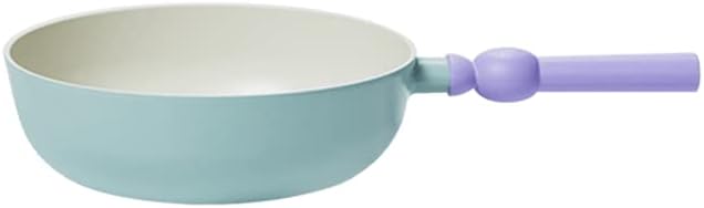 Neoflam Better Finger Kitchen - Sartén antiadherente para wok de 9 pulgadas con asa, sartén antiadherente con revestimiento de cerámica, utensilios