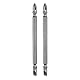 QUARKZMAN 2tlg Bit Set Schrauberbit-Set, PH2 6x110mm Magnetisch Bitsatz Schraubendreher Power S2 Stahl Doppelseitige Schlagschrauber Zubehör für Elektrowerkzeuge, Grau