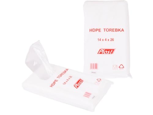 Przydasie Frühstücks-Beutel HDPE 14 x 26 cm, Transparent und robust, Perfekt für kleine Produkte, 800 Stück im Set, Strapazierfähig und langlebig, vielseitig einsetzbar