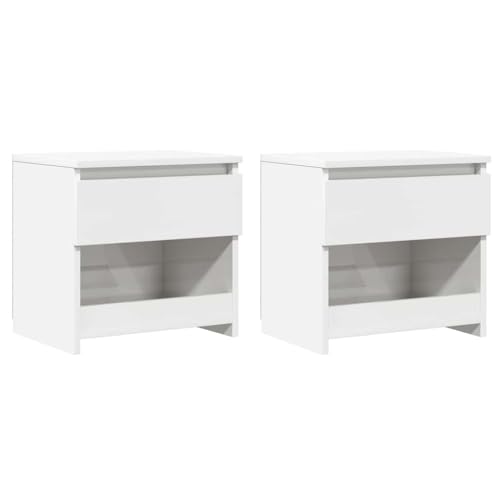 vidaXL Tables de Chevet 2pcs, Armoire de Lit, Table de Nuit, Meuble de Chambre à Coucher Maison...