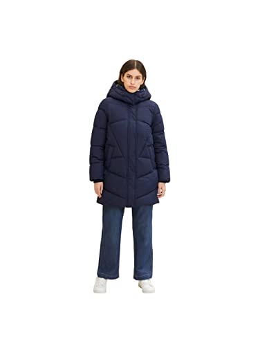 TOM TAILOR Damen Langer Wintermantel 1033560, 30025 - Navy Midnight Blue, L