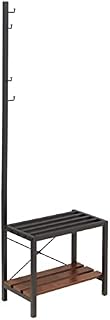 Amazon Basics 4-Hook Coat Rack with Shoe Bench and 2-Tier Storage