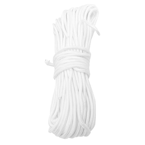 ULTECHNOVO Cuerda de Nylon Trenzada Multifuncional Color Blanco 6mm X 30m para Tender la Ropa, Camping y Actividades al Aire Libre, Cuerda de Atado Resistente y Ligera para Uso Diario