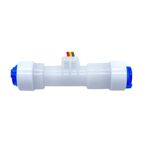 Sensor de flujo de agua 1/4 medidor de caudal con enchufe rápido para ósmosis y filtros