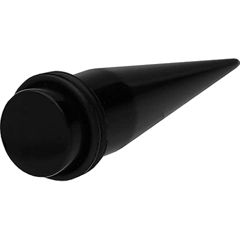 PIERCINGLINE® Dilatación en fibra acrílica negra de 12 mm Cover