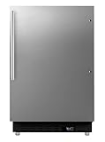 Summit Appliance ALR47BCSSHV 21' Wide Built-In All-Refrigerator, ADA Compliant, Adjustable Thermostat, Removable Door Racks, Stainless Steel Door, Open Door Alarm, 3.53 cu.ft Capacity