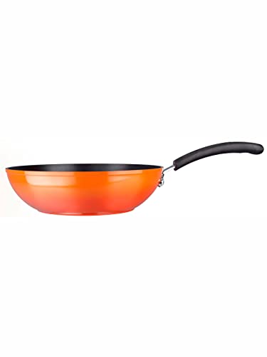 Magefesa 71Pawofue26 - Wok Gourmet De Aluminio Full Induction Modelo Fuego De 26 Cm En Oferta Vitrex Fuego - Wok 26 Cm, Con Antiadherente De Dos Capas, Fabricada En Aluminio, Horno Hasta 200°, Menaje De Cocina Colección De Carlos Arguiñano, Color Naranja