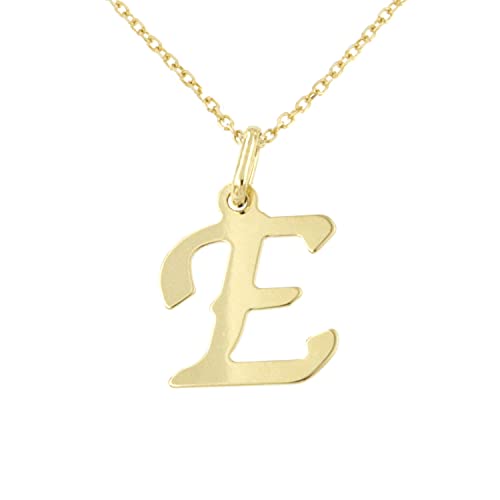 Forme di Lucchetta pour Femme - Collier avec Pendentif Lettre et initiale en Or Jaune 9 carats - Chaîne d'Or 45 cm - Fabriqué en Italie Certifié XD8612-FZ25 Cover