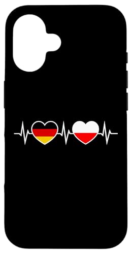 Germany And Poland Heartbeat German Pole Polish Two Hearts �X�}�z�P�[�X iPhone 16 �p