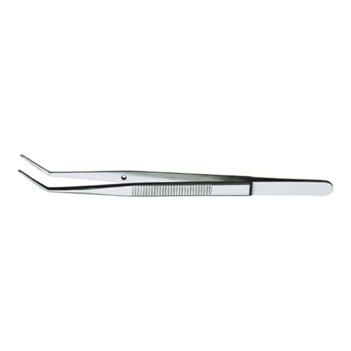 Stahlwille 77510001 13131 Bent Blunt Tweezers, Stainless Steel, Finely Milled Inside, Made in Germany